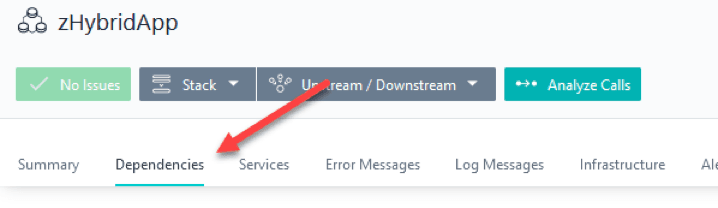Instana zhybrid dependencies