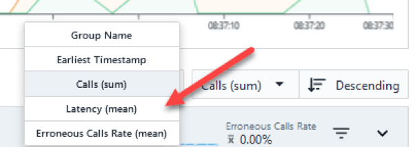 Instana latency metric