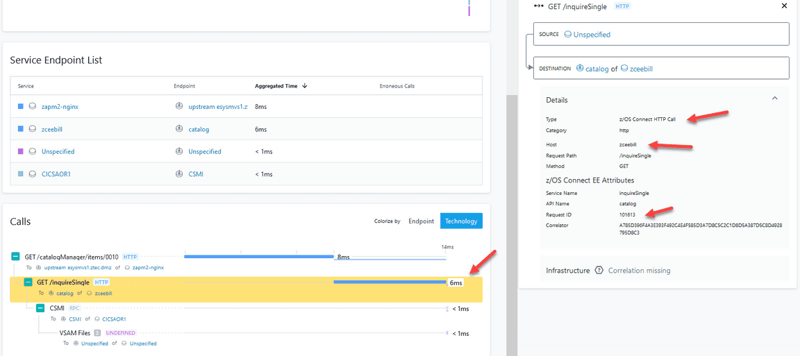Instana inquirecallstack